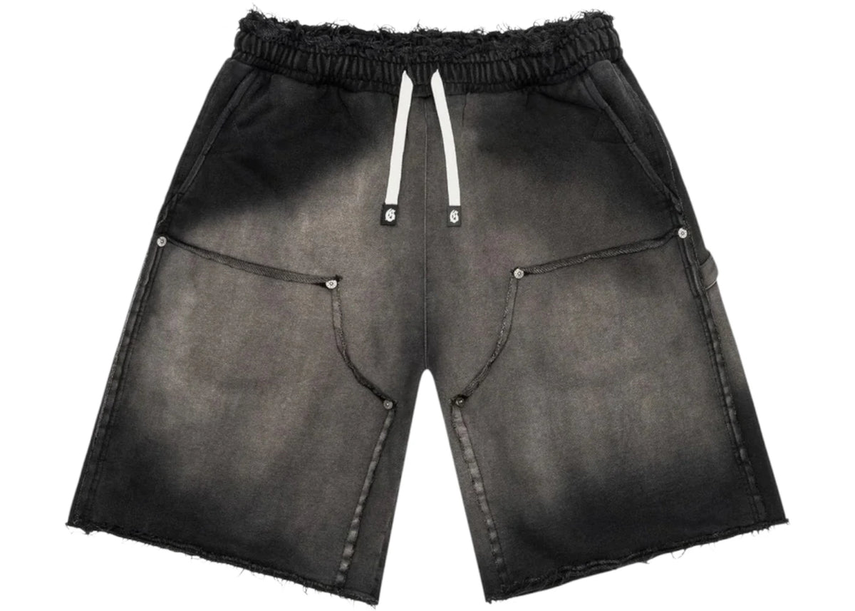 Godspeed Carpenter Distressed Shorts Black Sun Fade