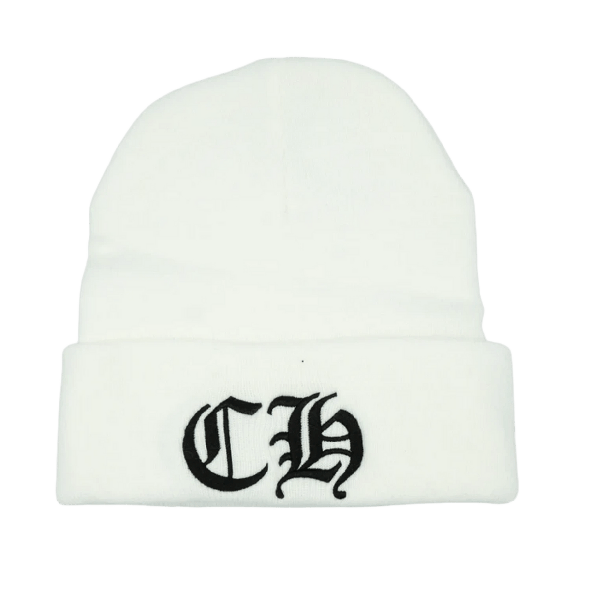 Chrome Hearts CH Logo Beanie White