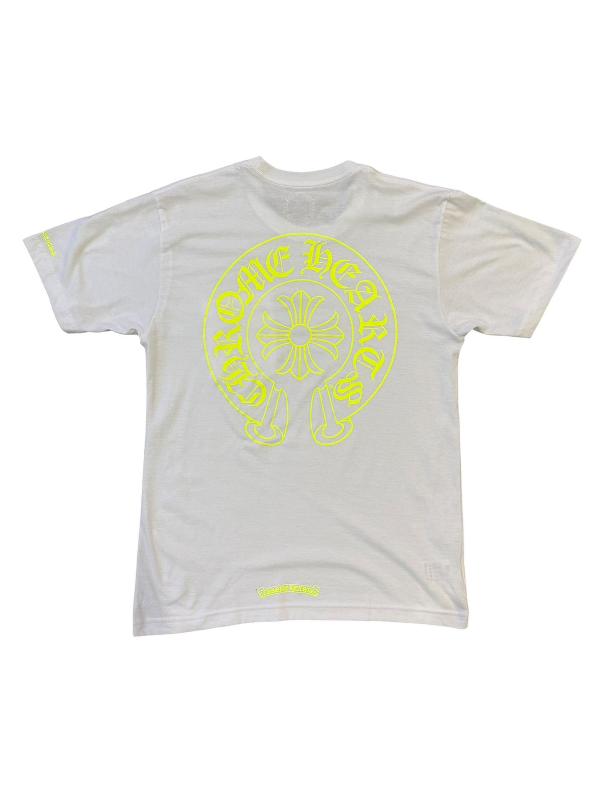 Chrome Hearts Fluorescent Green Horseshoe T-Shirt White