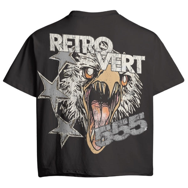 Retrovert Grey Falcon Skull Tee