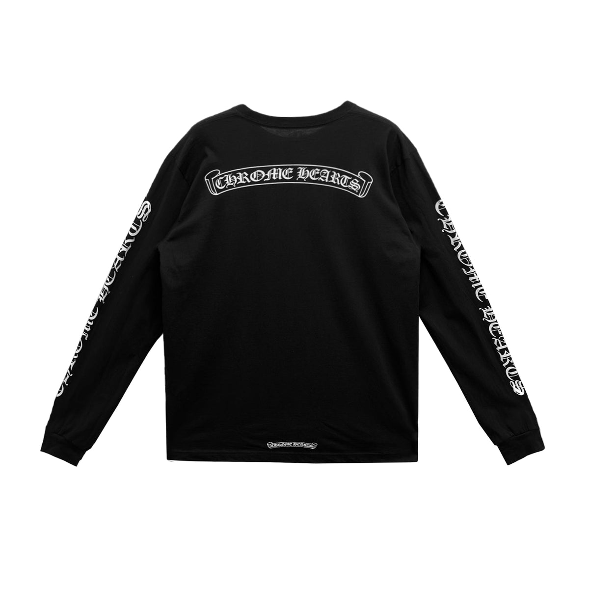 Chrome Hearts Scroll Logo L/S Pocket T-shirt Black
