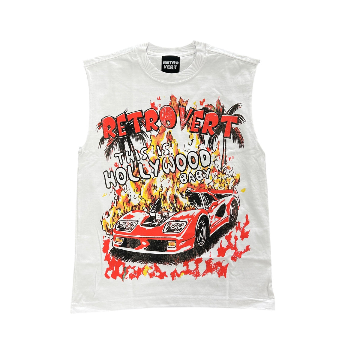 Retrovert Red Hollywood Cut-Off Tee