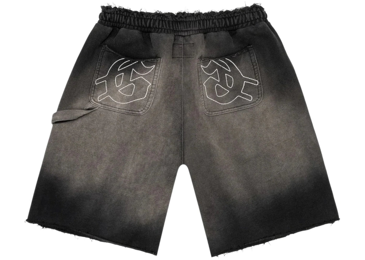 Godspeed Carpenter Distressed Shorts Black Sun Fade