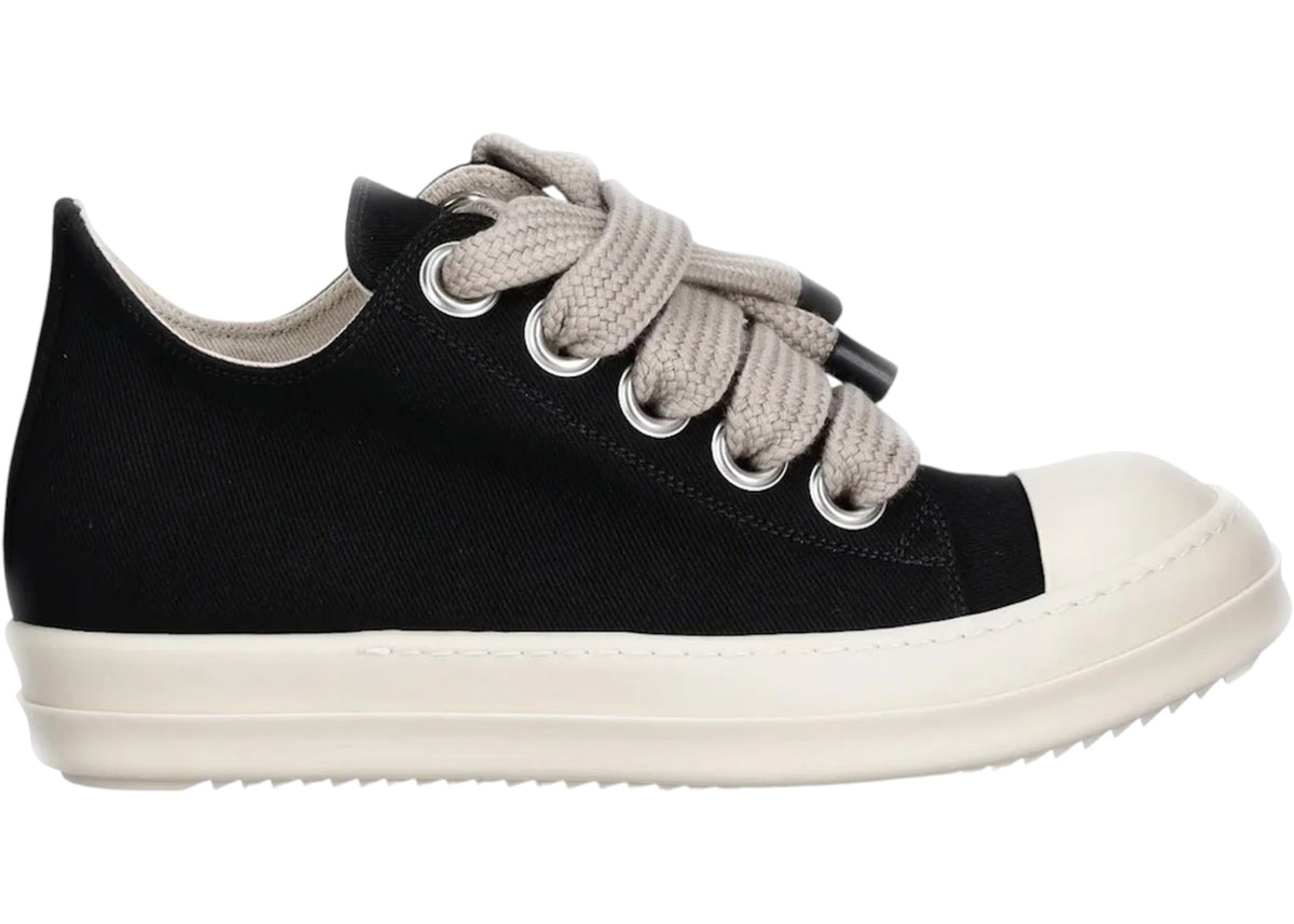 Rick Owens DRKSHDW Jumbolace Low Sneaks Black Milk