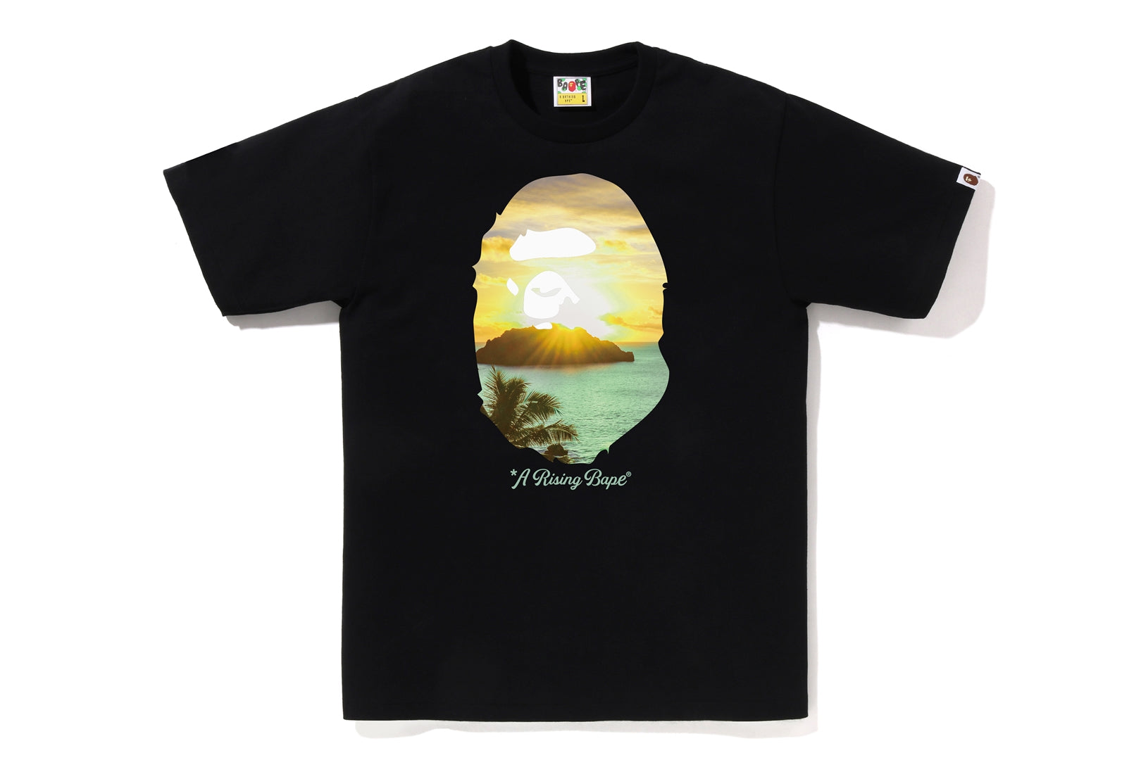 BAPE A Rising Bape Photo Tee Black