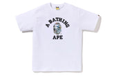 BAPE White Floral Camo College T-shirt