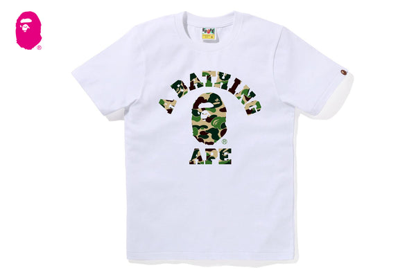BAPE ABC Camo College Tee White/Green