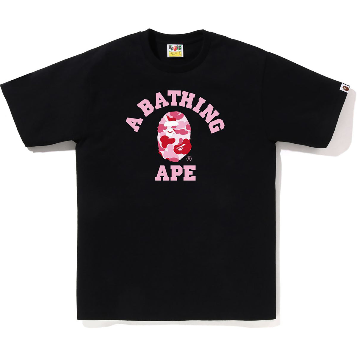 BAPE ABC Camo College Tee Black/Pink