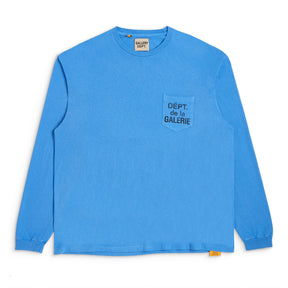 Gallery Dept. DEPT DE LA GALERIE L/S POCKET TEE Blue