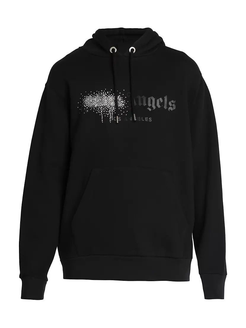 Palm Angels Los Angeles Spray Rhinestone Hoodie