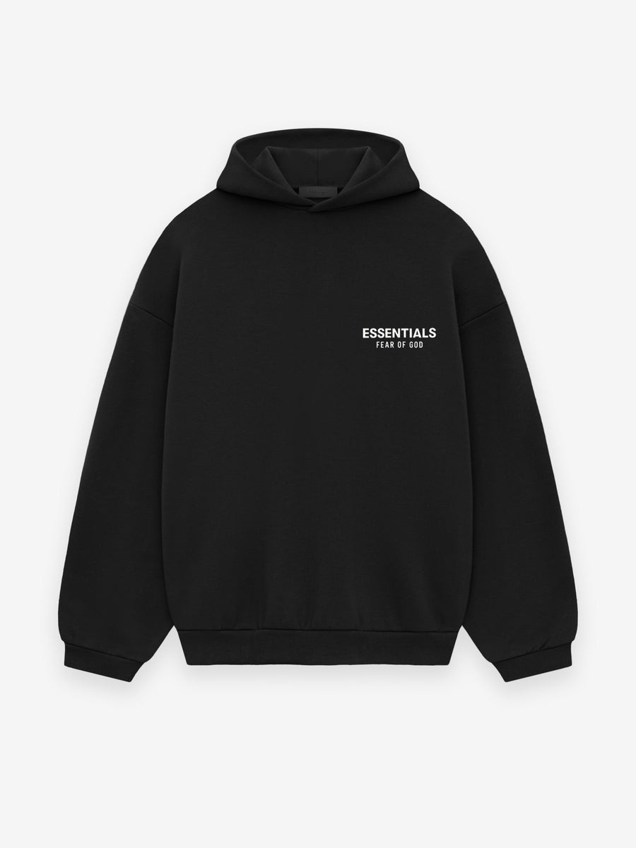 Fear Of God Essentials Fleece Hoodie Black / White