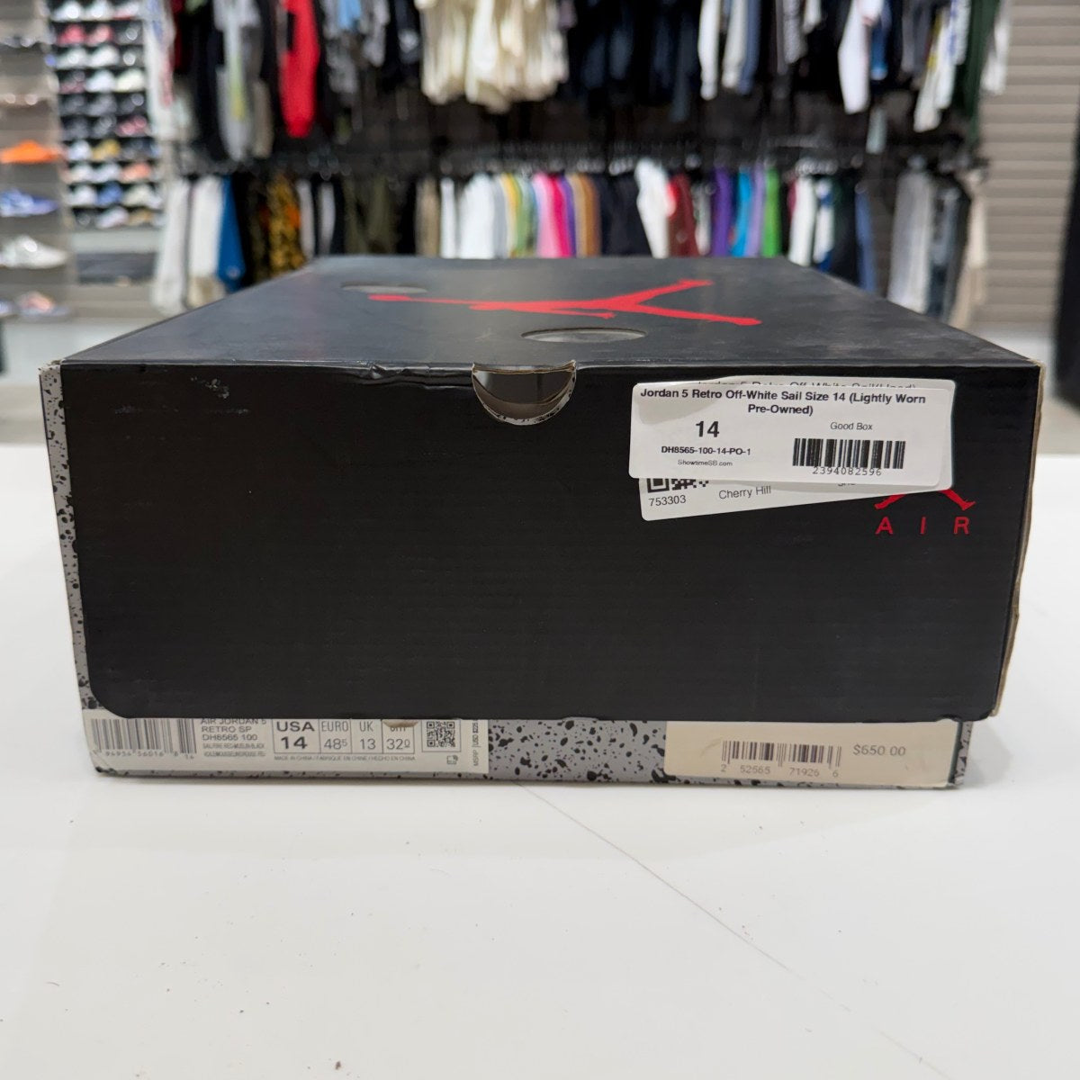 Jordan 5 Retro Off-White Sail Size 14 (Lightly Worn Pre-Owned)