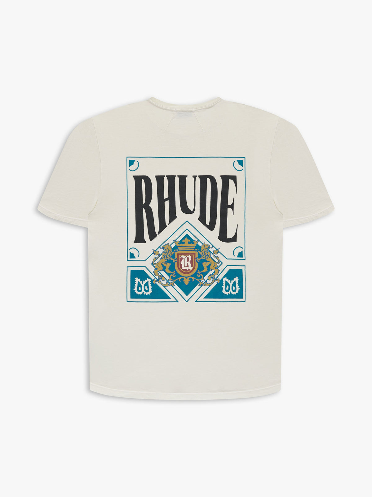 Rhude Vintage Card Tee Cream/Blue