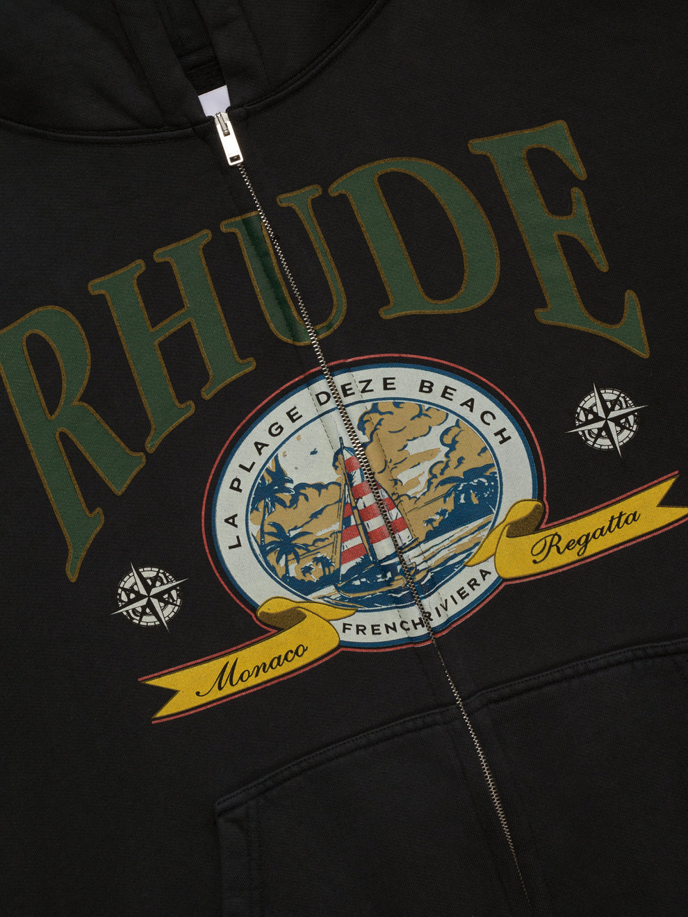 Rhude Monaco Regatta Full Zip Up Hoodie