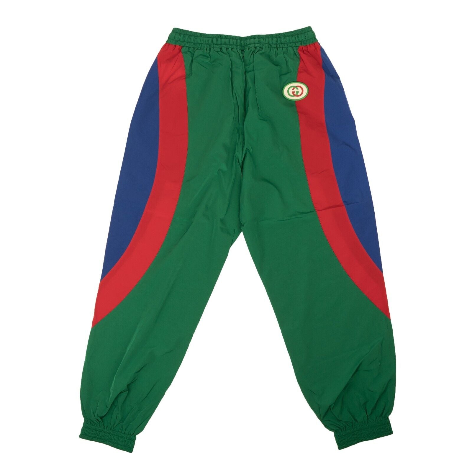 Gucci Geometric Nylon Track Pants Green, Red and Blue