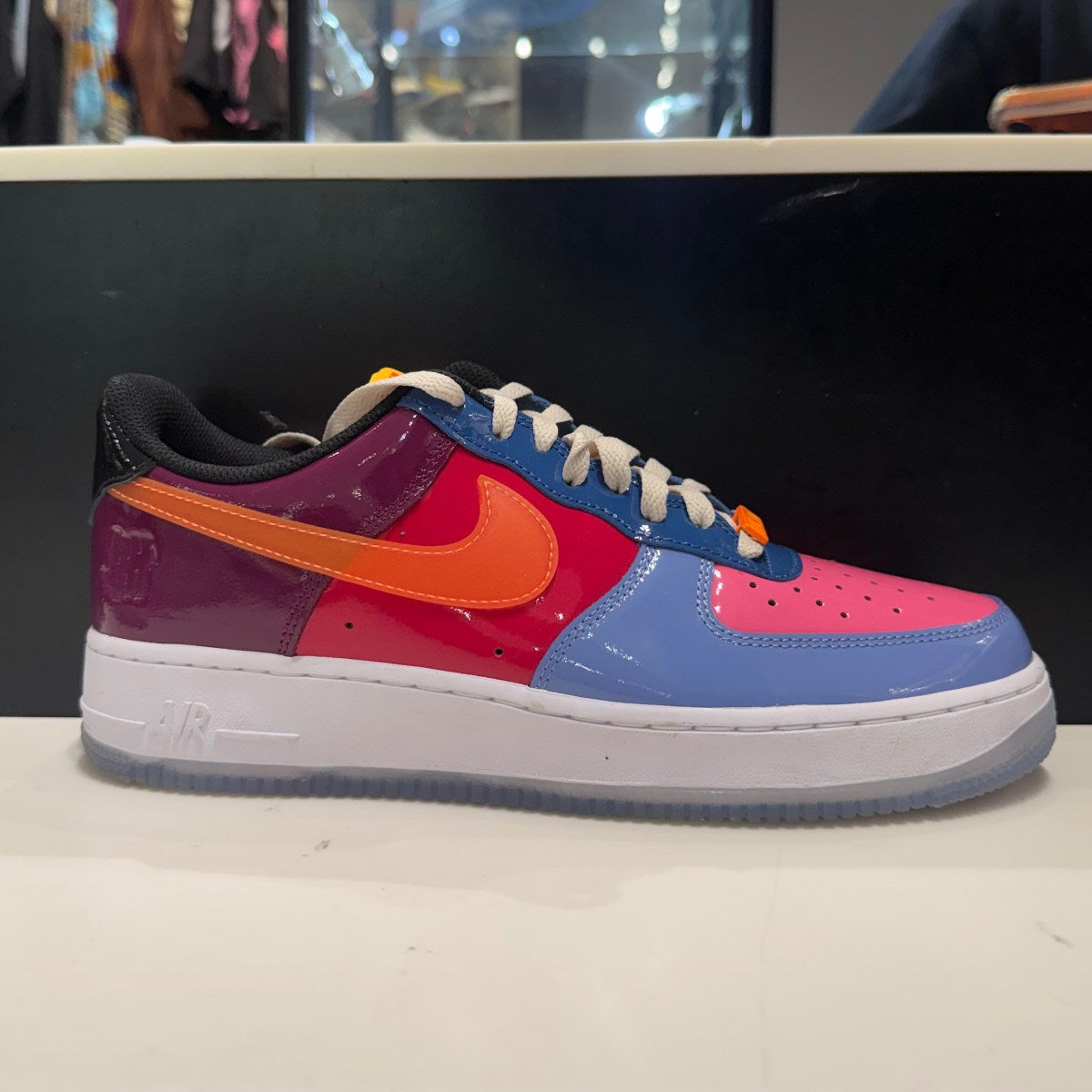 Nike Air Force 1 Low SP Undefeated Multi-Patent Total Orange Size 9.5 (Lightly Worn Pre-Owned)