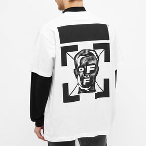 Off White Masked Face Tee S/S White/Black