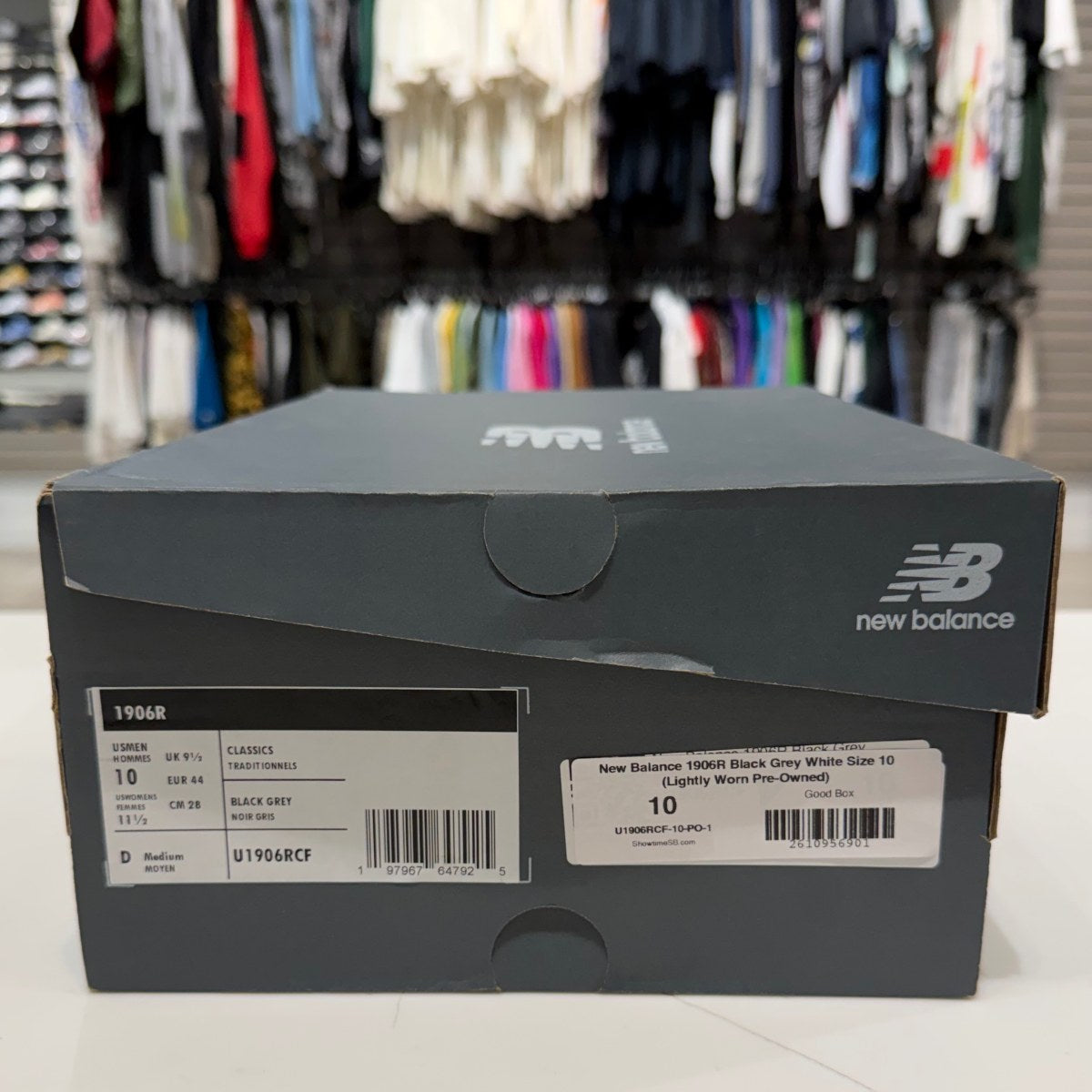New Balance 1906R Black Grey White Size 10 (Lightly Worn Pre-Owned)