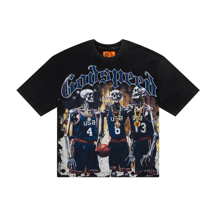 GODSPEED DREAM TEAM T-SHIRT BLACK WASH