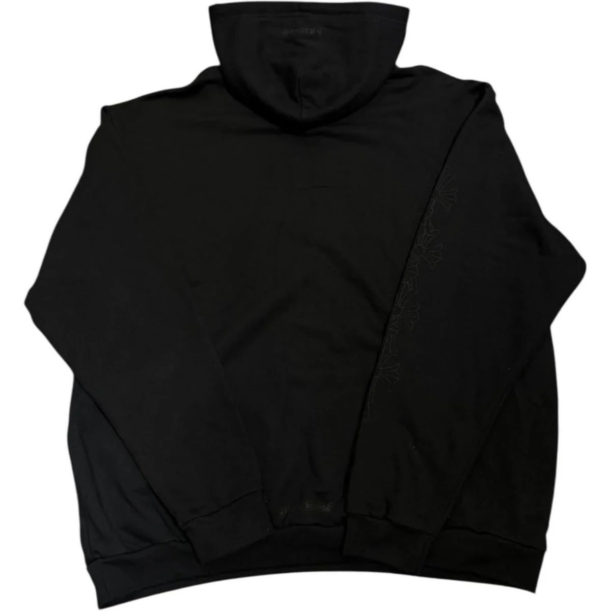 Chrome Hearts Miami Exclusive Cemetery Vertical Logo Hoodie Black
