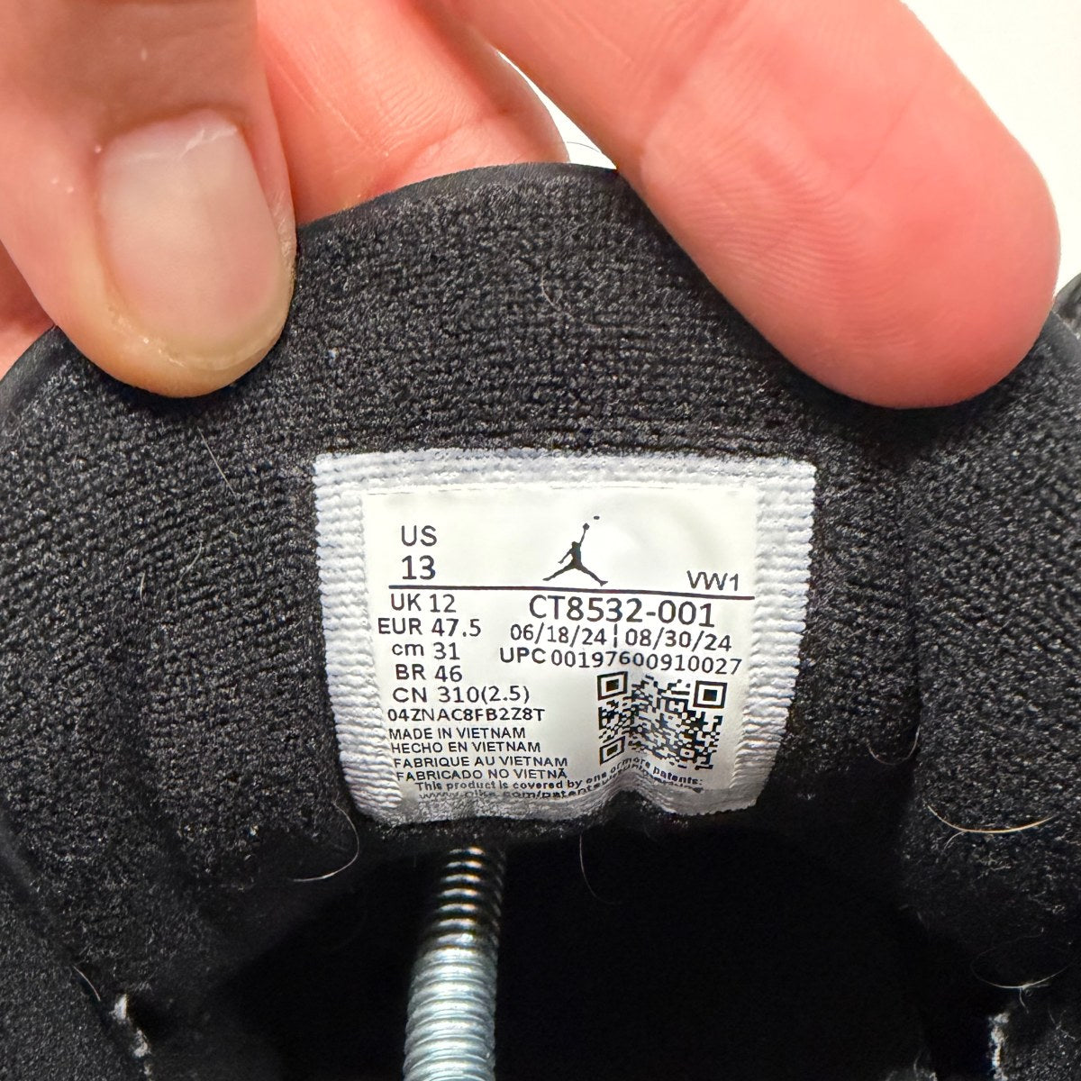 Jordan 3 Retro Black Cat (2025) Size 13 (Lightly Worn Pre-Owned)