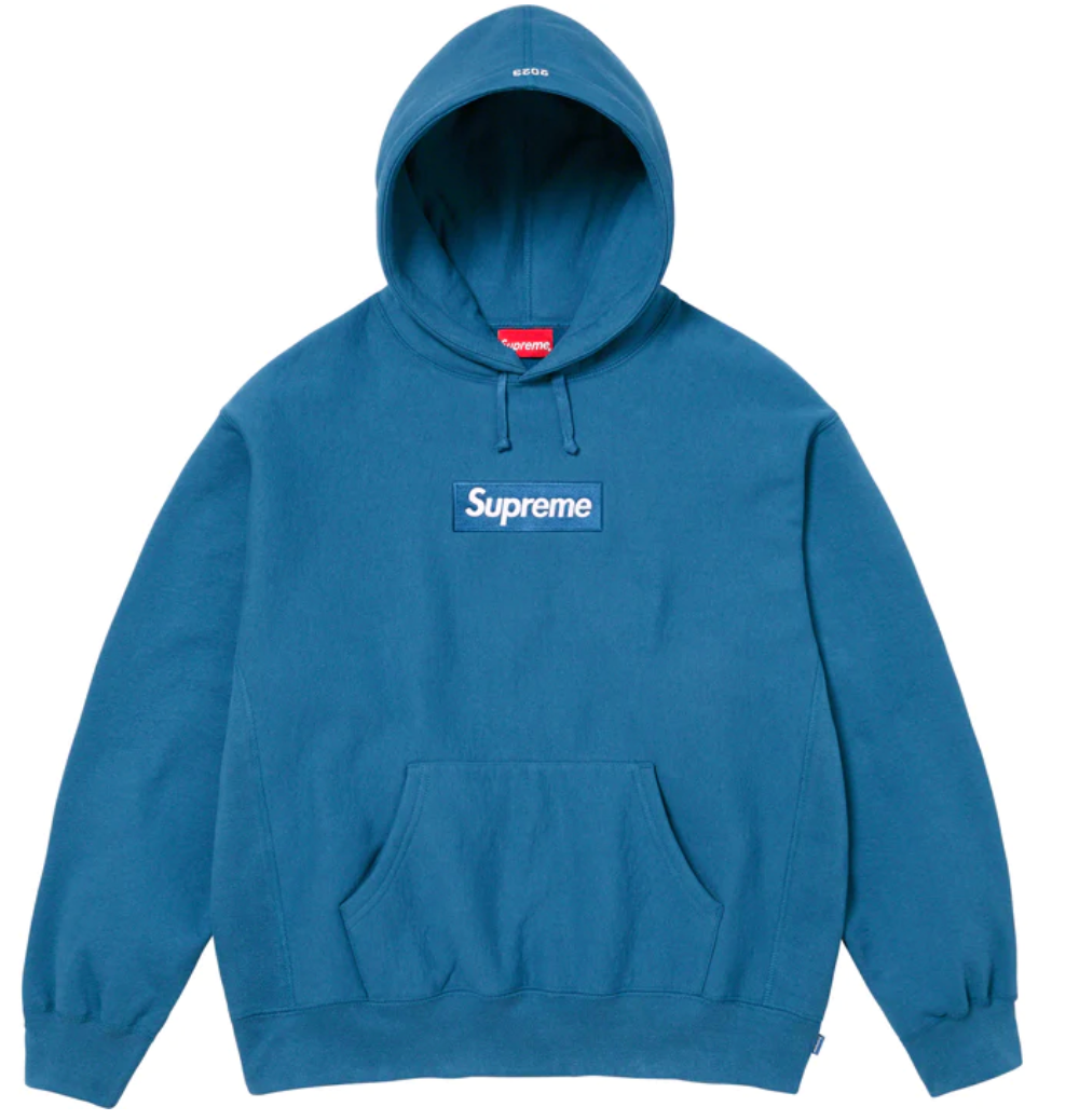 Supreme Box Logo Blue Hooded Sweatshirt (FW23)