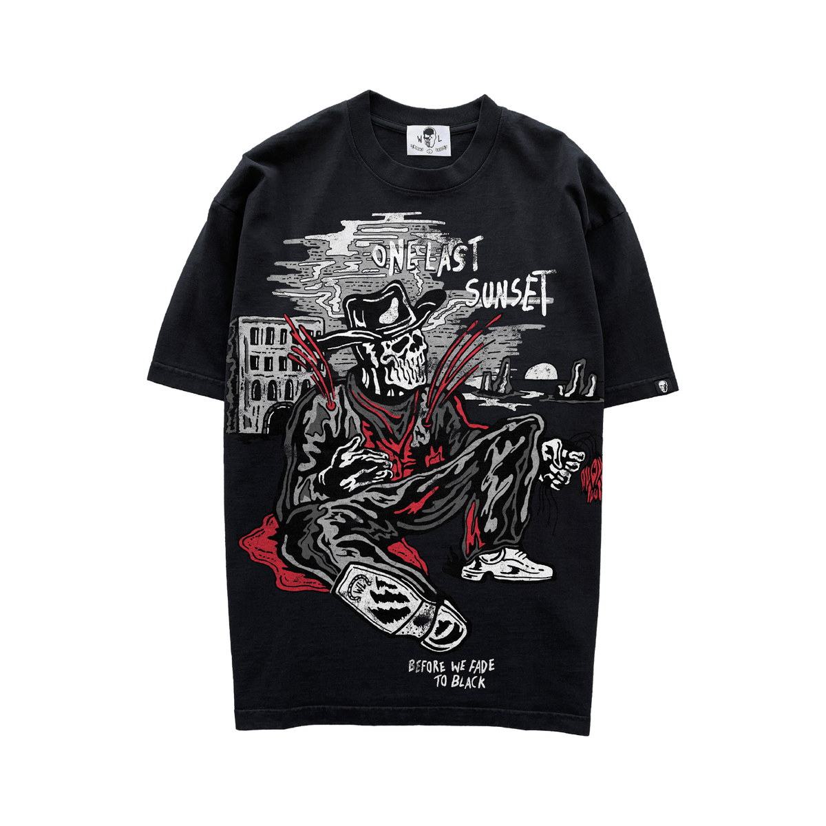 Warren Lotas One Last Sunset T-Shirt Monochrome Black