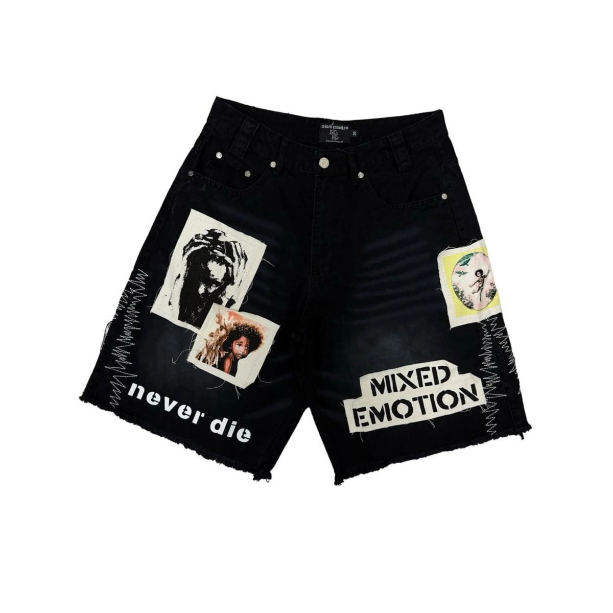 MIXED EMOTIONS CHAOS BLACK CARPENTER SHORTS