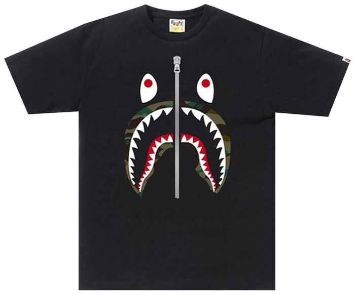 BAPE 1st Camo Shark Tee Black/Green