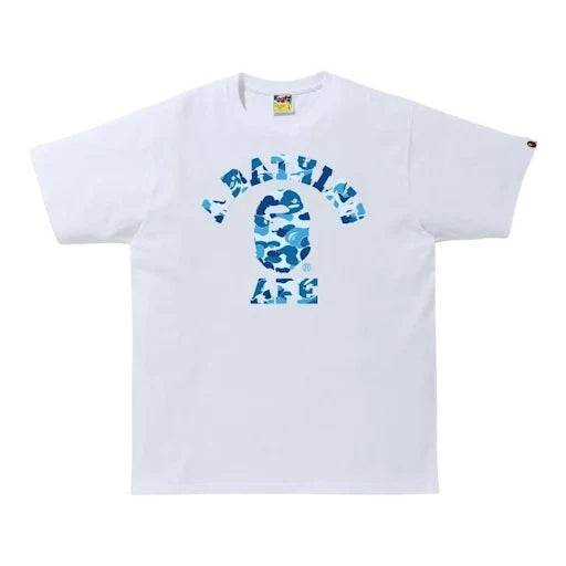 BAPE ABC Camo College Tee White/Blue