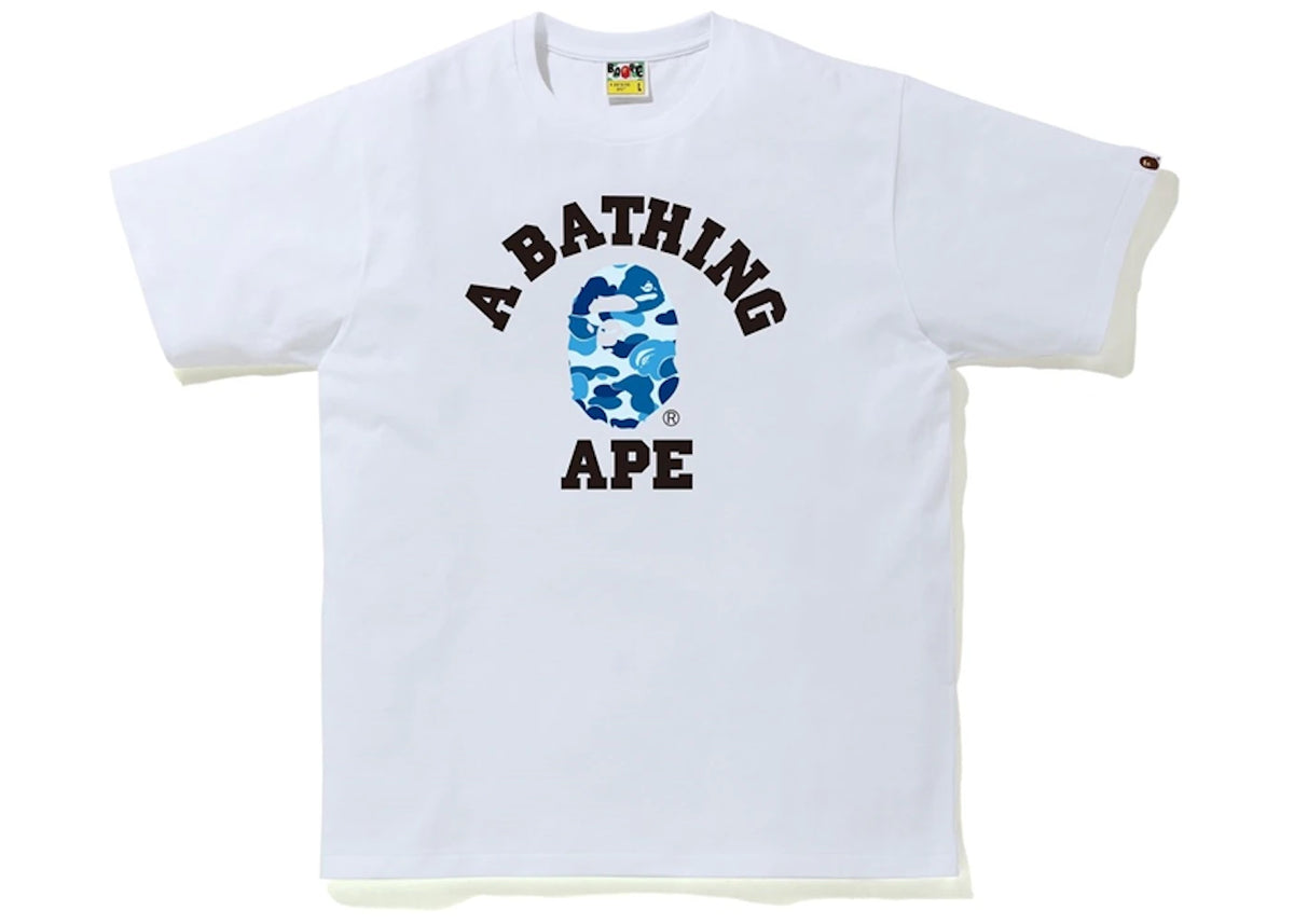 Bape ABC Camo College T-Shirt White/Blue