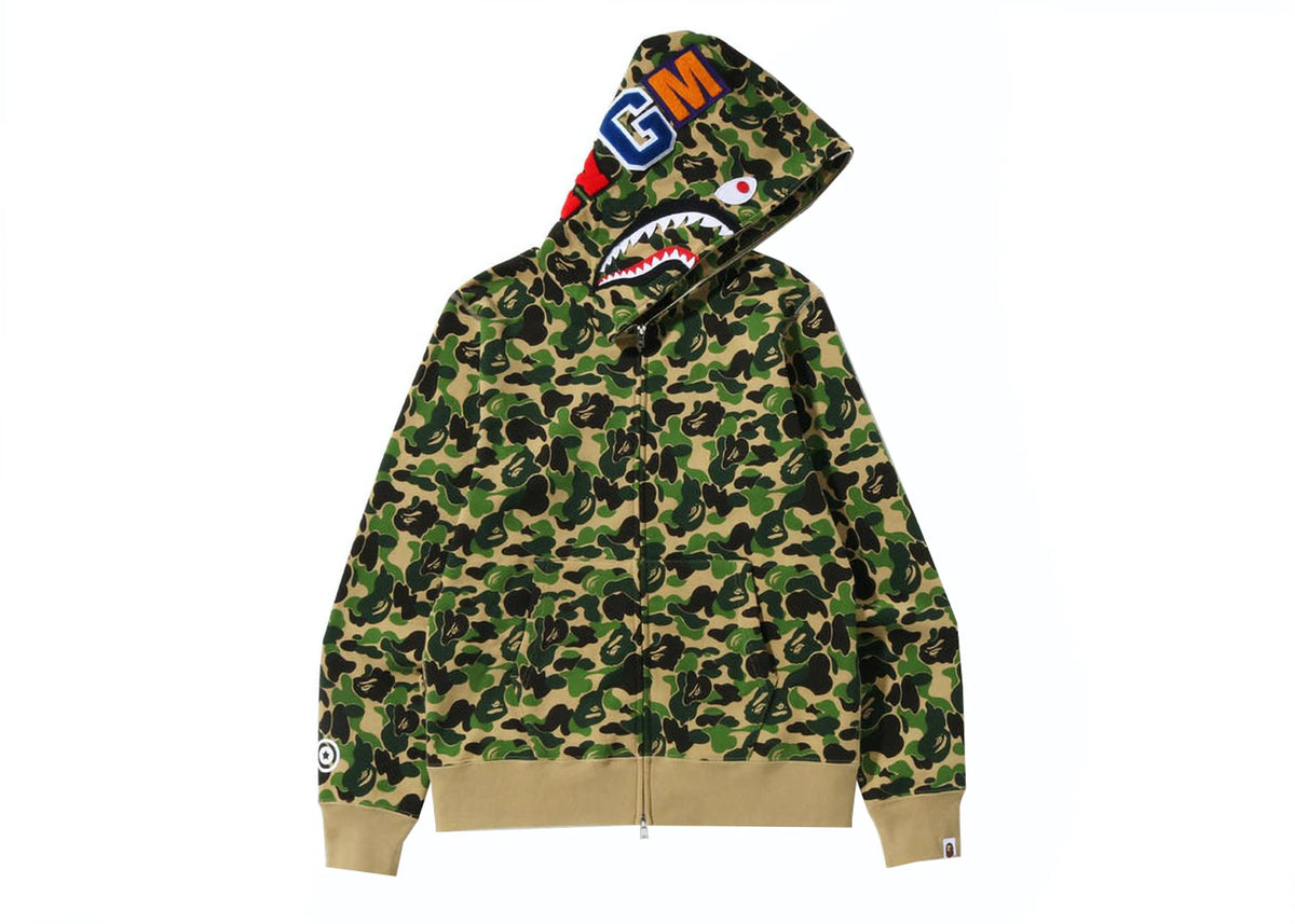 Bape ABC Camo Shark Full Zip Green