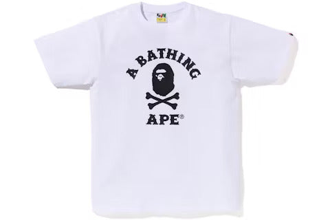 BAPE Captain Ape Crossbone Tee White