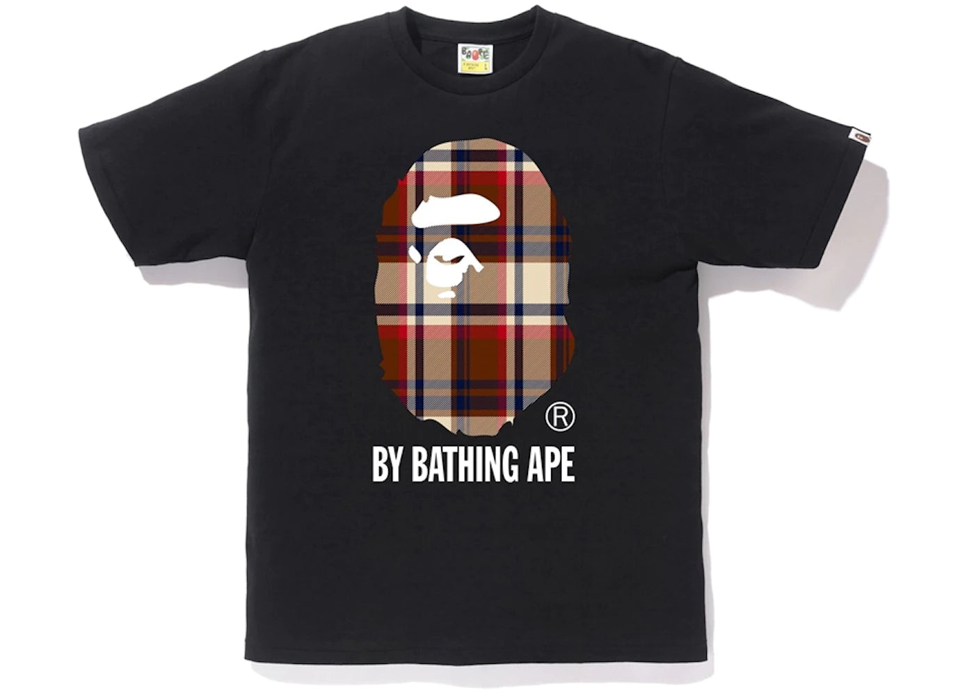 Bape Burberry By Bathing Ape Red/Navy Black T-Shirt