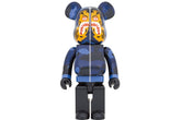 Bearbrick x BAPE Camo Tiger 1000% Blue