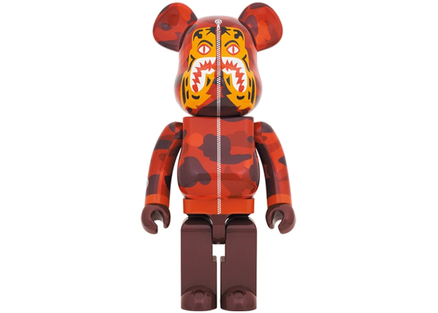 Bearbrick x BAPE Camo Tiger 1000% Red