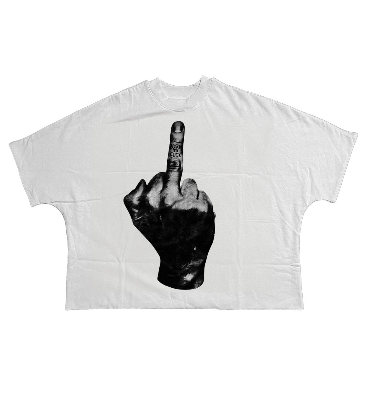 Billionaire Studios Born Middle Finger White Tee