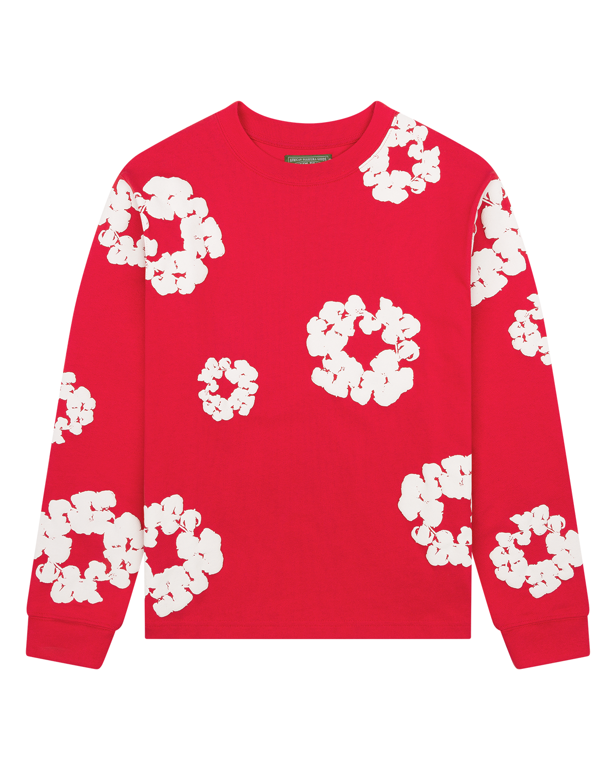 Denim Tears Cotton Wreath L/S Red