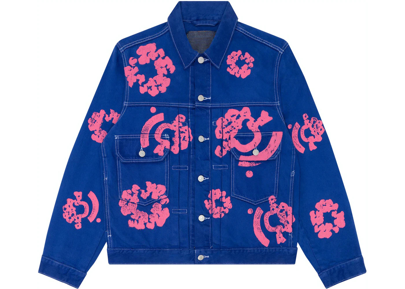 Denim Tears Bstroy Tears Type-2 Denim Trucker Jacket Bright Blue