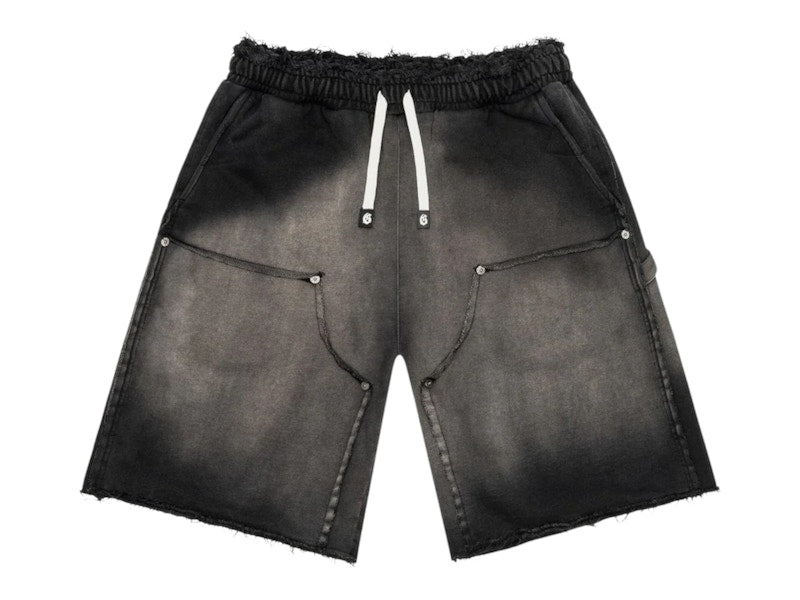 Godspeed Carpenter Distressed Shorts Black Sun Fade