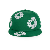 Denim Tears New Era Cotton Wreath Green Fitted Hat