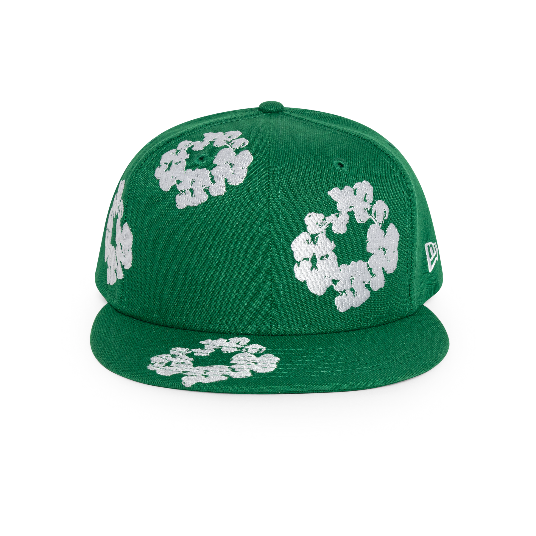 Denim Tears New Era Cotton Wreath Green Fitted Hat