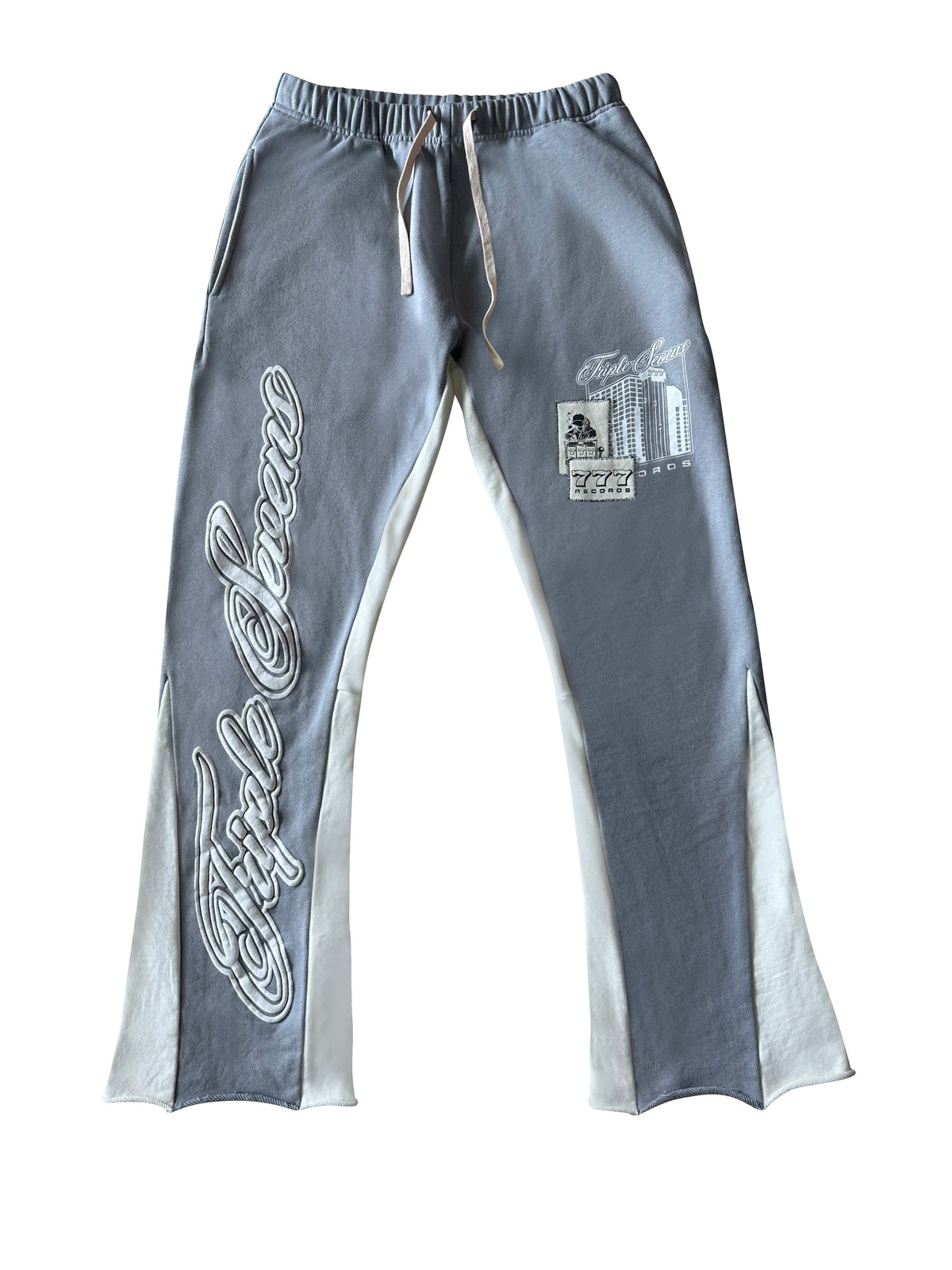 Triple Sevens Patchwork Sweatpants Light Grey