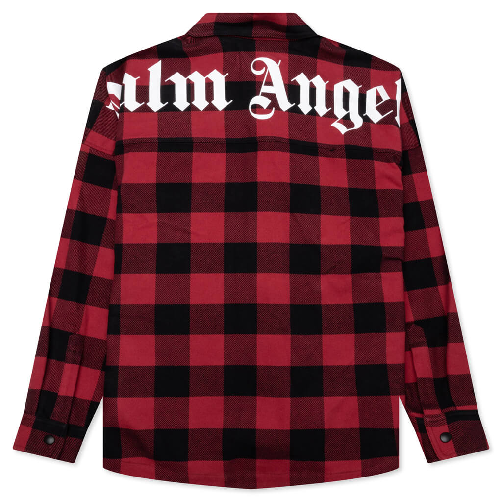 Palm Angels Button Down Flannel Red