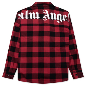 Palm Angels Button Down Flannel Red