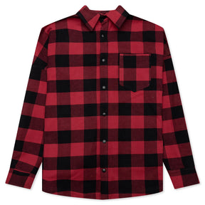 Palm Angels Button Down Flannel Red