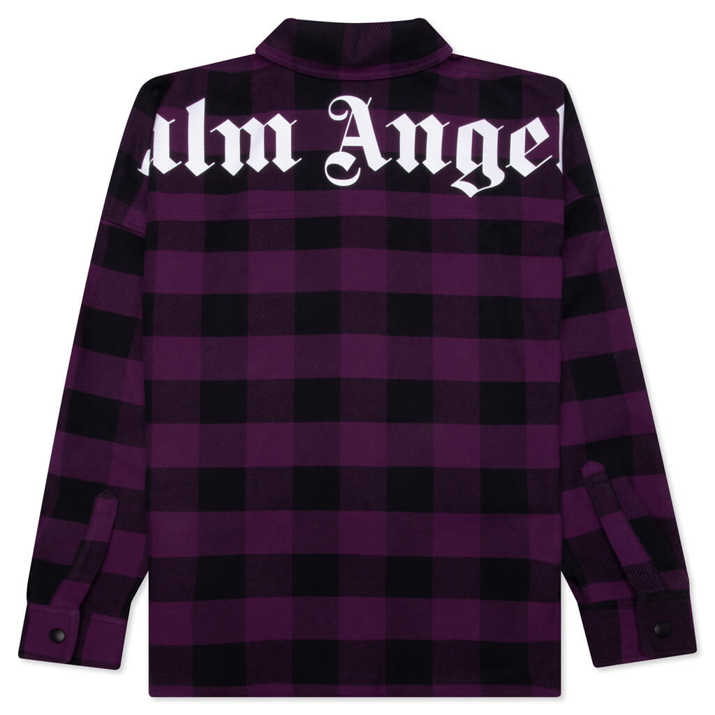 Palm Angels Button Down Flannel Purple