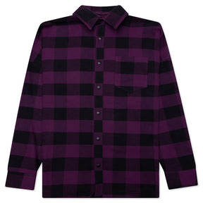 Palm Angels Button Down Flannel Purple