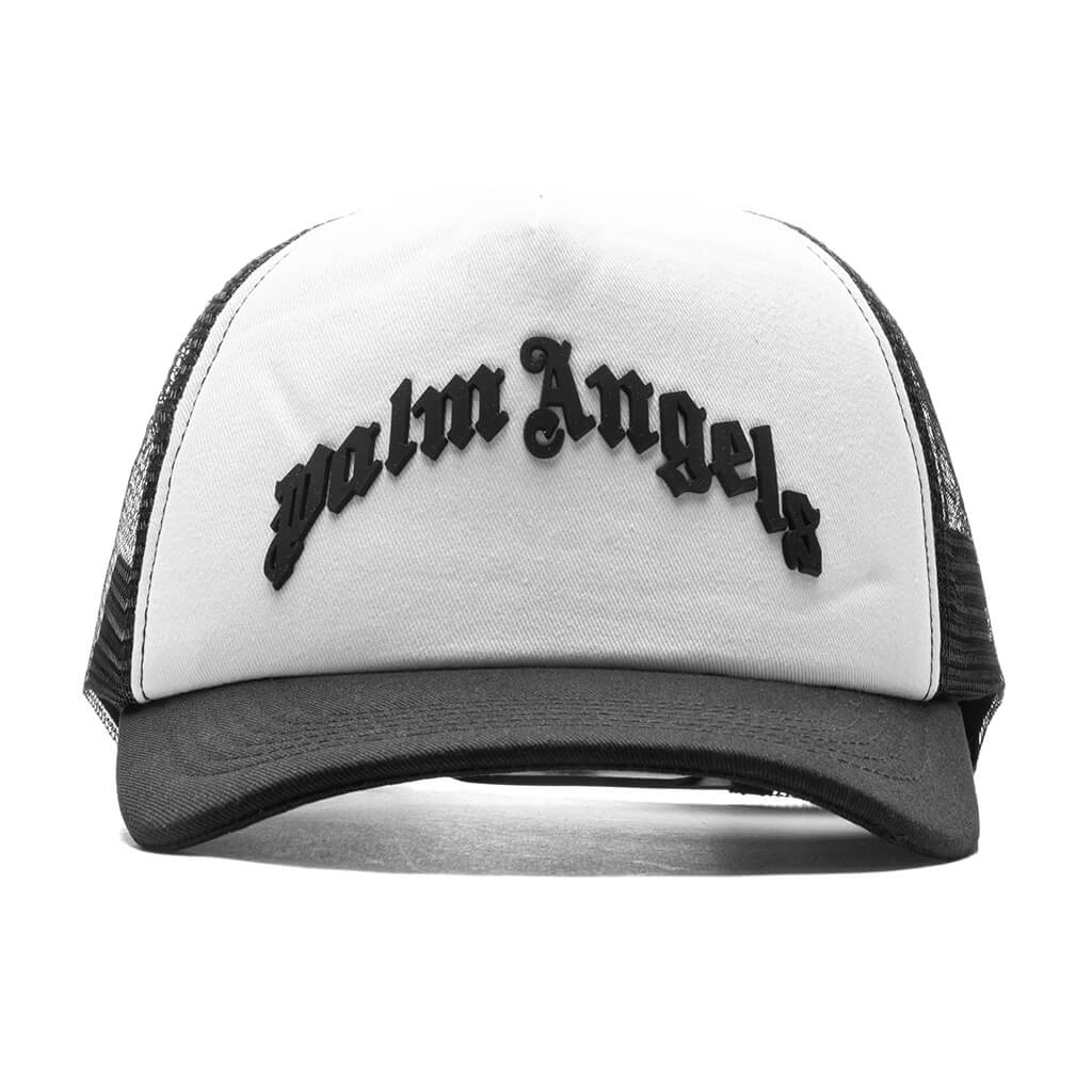 Palm Angels Curved Logo Trucker Hat Black