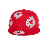 Denim Tears New Era Cotton Wreath Red Fitted Hat